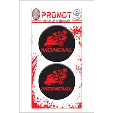 Mondial 3D Kabartmalı Damla Logo Sticker 5cm 04