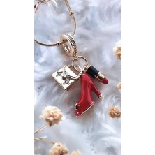 Serenity Kırımızı Çizme Figürlü Çelik Kolye