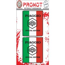 Piaggio Motosıklet Aksesuar 3D Damla Logo  Sticker 3