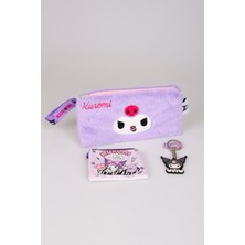 Dekomus Ile Lisanslı Yeni Sezon Kuromı Peluş Basıc El Çantası,para Çantası ve Zincirli Anahtarlık Seti