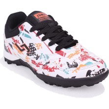 Jump 31524 Beyaz Halı Saha Çocuk Futbol Ayakkabı