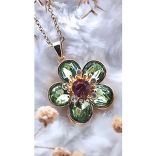 Ldylia Çiçek Figürlü Çelik Kolye