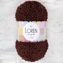 Loren Lamb Kahverengi El Örgü İpi - R043