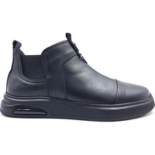 Marcomen M22012 Hakiki Deri Lastikli Siyah Erkek Konfor Bot