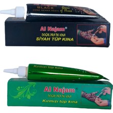 Kızıl (Kırmızı) Doğal Tüp Kına 30 gr +Siyah Doğal Tüp Kına 30 gr Pratik Kına