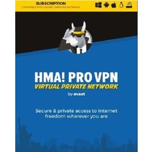 HMA! Pro VPN (PC/MAC/Android/İOS) - Limitsiz Cihaz 1 Yıl Dijital Kod