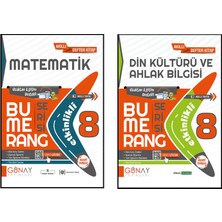 Günay Yayınları 8. Sınıf Bumerang Serisi Etkinlikli Matematik Din Kültürü ve Ahlak Bilgisi Seti 2026 Güncel Basım