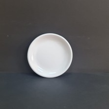 4 Adet Standart Düz Melamin Tatlı & Yemek Servis Tabağı 15 cm - Beyaz