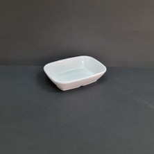 12 Adet Kırılmaz Melamin Kare Çerez & Meze Tabağı 12X8,5 cm - Derinlik 3 cm - Beyaz