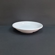 4 Adet Kırılmaz Melamin Düz Çukur Yemek Tabağı 19CM Derinlik 3,5cm - Beyaz
