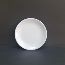 6 Adet Standart Düz Melamin Tatlı & Yemek Servis Tabağı 17 cm - Beyaz