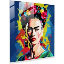 Popcas Frida Kahlo Cam Tablo - Ev Dekorasyonu Cam Duvar Sanatı