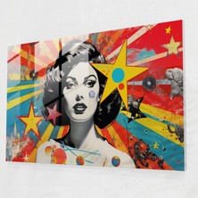 Popcas Pop Art Burç Cam Tablosu - Burçlar Benzersiz Görsel Çekicilik Cam Tablo Duvar Dekorasyonu