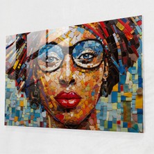 Popcas Harlem Mozaik Cam Tablo - Canlı Renklerle Tasarlanmış - Ev Dekorasyonu Için