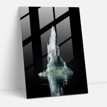 Popcas Gizli Güzellik Cam Tablo - Buzdağı Cam Duvar Sanatı Modern Sanat