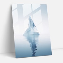 Popcas Minimalist Buzdağı Cam Tablo - Buzdağı Sanatsal Huzur Barış