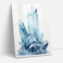 Popcas Parçalanmış Buzdağı Cam Tablo - Buzdağı Modern Sanat Cam Kırıkları Çağdaş