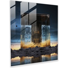 Popcas Kaaba Ifade Edici Cam Tablo - Tasarımıyla Simgeleri Yansıtan Kaaba