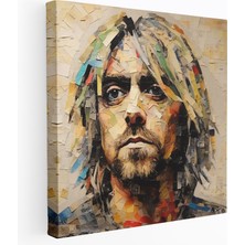 Popcas Kurt Cobain Cam Tablo - Duvar Dekorasyonu Cam Sanatı