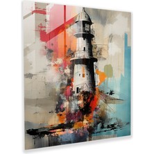 Popcas Canlı ve Ifade Dolu Kız Kulesi Cam Tablo - Kız Kulesi Cam Duvar Sanatı Dijital Unsurlar