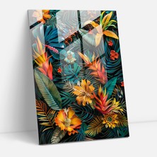 Popcas Frida Kahlo Tarzı Cam Sanatı - Frida Kahlo Eserleri Cam Tablo Modern Sanat