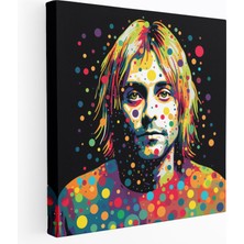 Popcas Kurt Cobain Cam Tablo - Pop Sanat Dönüşümü - Ev Dekorasyonu Için Kurt Cobain Cam Sanatı