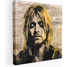 Popcas Kurt Cobain'in El Yazısı Şarkı Sözleri Cam Tablosu - Müzikal Şiirler Cam Sanatı