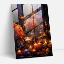 Popcas Altar Glass Art - Los Muertos Meksika Gelenekleri Görsel Olarak Etkileyici Derin Anlamlarına Dokunan