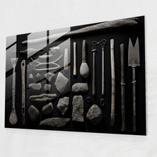 Popcas Orta Taş Devri Cam Tablosu: Minimalist Fotoğrafçılık - Orta Taş Devri Modern Sanat Cam Sanatı Araçlar