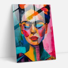 Popcas Frida Kahlo Stil Modern Sanat - Frida Kahlo Eserleri Cam Tablo Sanatı Ev Dekorasyonu Modern Sanat