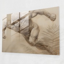 Popcas Dayanıklı Insan Ruhu Cam Tablo - Mezolitik Cam Duvar Sanatı Ev Dekorasyonu Güç