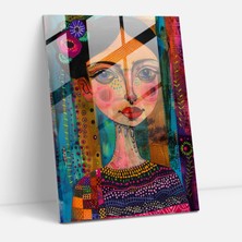 Popcas Frida Kahlo Tarzı Duvar Dekorasyonu - Frida Kahlo Eserleri Modern Sanat Duvar Dekorasyonu Cam Tablo