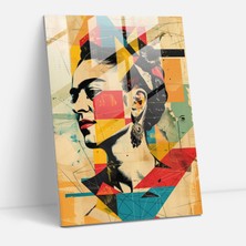Popcas Frida Kahlo Tarzı Duvar Dekorasyonu - Kanvas Tablo Frida Kahlo Eserleri Surrealizm Soyut Geometrik Tasarım