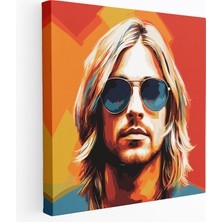 Popcas Kurt Cobain Retro Güneş Gözlüğü Cam Tablo - Ev Dekorasyonu Vintage Esintili