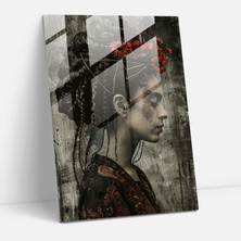 Popcas Frida Kahlo Tarzı Cam Tablo Sanatı - Frida Kahlo Eserleri Modern Sanat Cam Tablo