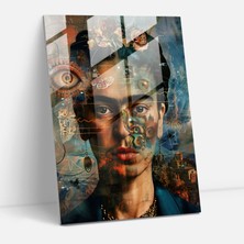 Popcas  Yansıma Cam Tablo - Frida Kahlo Eserleri Frida Kahlo Tarzı Duvar Dekorasyonu Gizem
