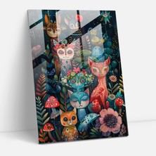 Popcas Frida Kahlo Tarzı Cam Tablo - Frida Kahlo Eserleri Frida Kahlo Tarzı Cam Duvar Sanatı Cam Sanatı