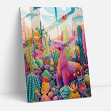 Popcas Frida Kahlo Tarzı Cam Duvar Sanatı - Frida Kahlo Eserleri Ev Dekorasyonu Cam Tablo Cam Sanatı