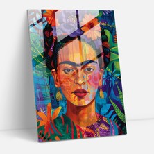 Popcas Frida Kahlo Tarzı Cam Duvar Sanatı - Frida Kahlo Eserleri Cam Duvar Sanatı Duvar Dekorasyonu Ev Dekorasyonu