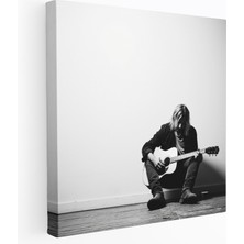 Popcas Kurt Cobain Cam Tablo Sanatı - Modern Sanat Minimalist Fotoğrafçılık Ev Dekorasyonu