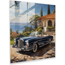 Popcas Mercedes Cam Tablo - Klasik Araba Modern Sanat Cam Sanatı