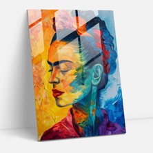 Popcas Frida Kahlo Tarzı Cam Duvar Sanatı - Frida Kahlo Eserleri Cam Sanatı Ev Dekorasyonu Duvar Dekorasyonu