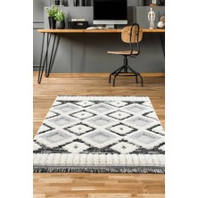Elite Bukle Yumuşak Shaggy Selma Serisi Saçaklı Desenli Halı Kilim Salon Oturma Odası