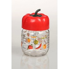 Biber Desenli Kavanoz 1000 cc ROYALEKS-BD1000