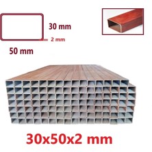 Boyalı 2m 30X50X2 mm Kutu Profil Metal Boru, Dayanıklı ve Şık Tasarım