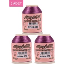 3 Adet Altınbaşak Oya ve Dantel Ipi 20 gr - Royaleks - No: 830