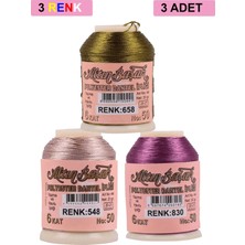 3 Adet Altınbaşak Oya ve Dantel Ipi 20 gr - Royaleks - No: 548 - 830 - 658
