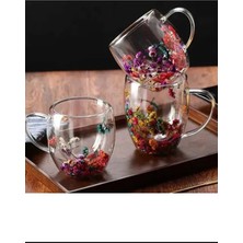 250 ml Büyük Cidarlı Çiçekli Bardak 1 Adet ROYALEKS-1385