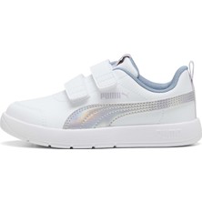 Puma Courtflex V3 Space Belle Beyaz Kız Çocuk Sneaker