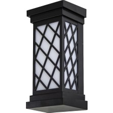 Modern 24W Iç-Dış Mekan LED Aplik, Banyo, Teras, Balkon, Veranda, Siyah